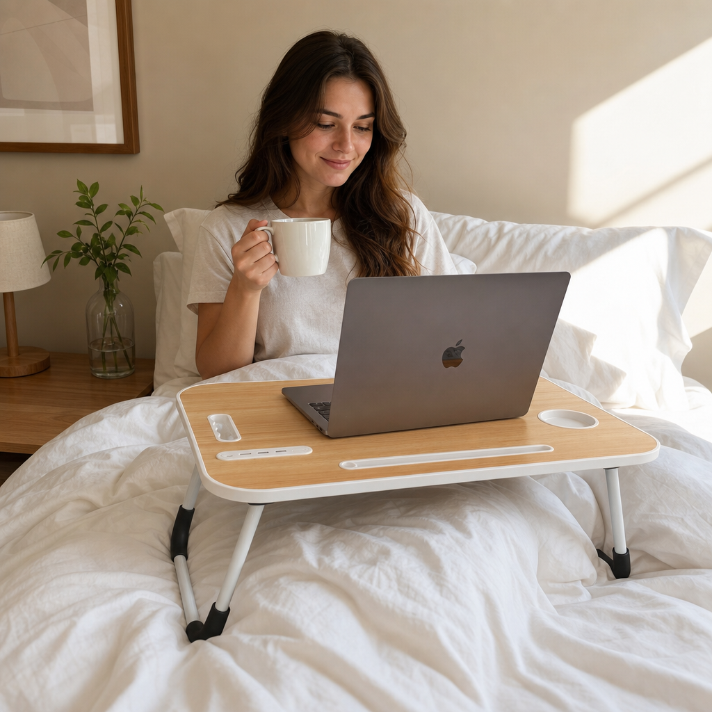 The all-in-one foldable lap desk