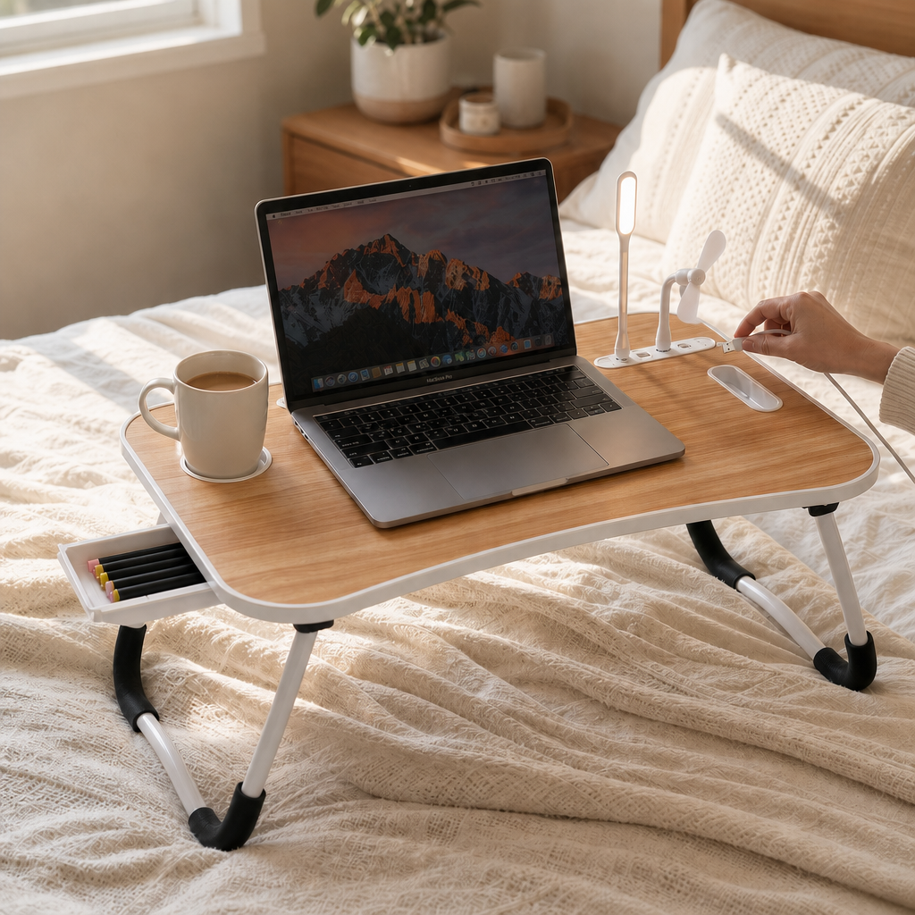 The all-in-one foldable lap desk